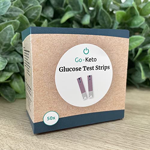 Tiras de prueba de glucosa Go-Keto 50 piezas | adecuado para el medidor de cetonas Go-Keto | control regular de cetonas, en casa y mientras viaja