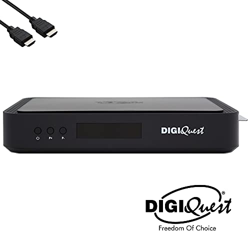 TiVuSat Tarjeta 4K UHD activada + DIGIQuest Q60 Combo 4K H.265 S2+T2 HEVC Set-Top Box, receptor TiVuSat certificado con tarjeta, reproductor multimedia, WebRadio, USB PVR, EasyMouse HDMI