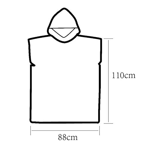 Toalla de baño para playa, con capucha, absorbe el agua, de secado rápido, para adultos, traje de neopreno suave, para cambiar, regalo de natación al aire libre (gris) (azul marino)