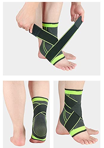 Tobillera ajustable de compresión para hombres y mujeres, protección deportiva, daño de ligamento, fascitis plantar, tendinitis de Aquiles, soporte de tendones, recuperación de lesiones