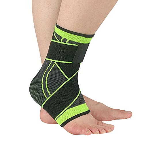 Tobillera ajustable de compresión para hombres y mujeres, protección deportiva, daño de ligamento, fascitis plantar, tendinitis de Aquiles, soporte de tendones, recuperación de lesiones