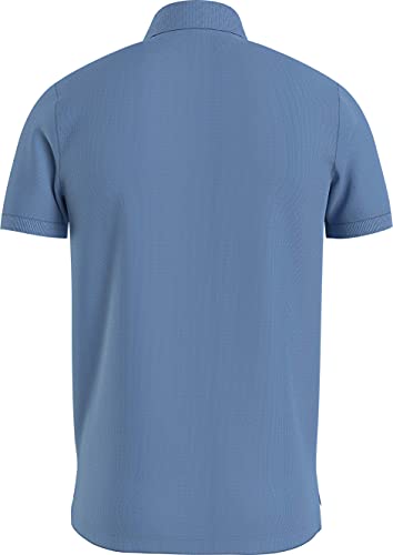 Tommy Hilfiger 1985 TH Flex Slim Fit Poloshirt Camiseta, Breezy Blue, M para Hombre