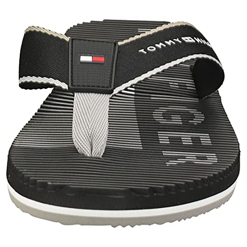 Tommy Hilfiger Floyd 52D, Chanclas Hombre, Negro, 43 EU