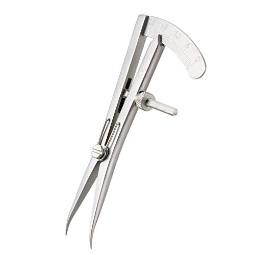 TOOGOO Calibrador de Calibre Dental de Metal de 1 Pieza Codo de Pinza Dental Herramienta OrtopéDica para Laboratorio Dental Pinzas de Hueso
