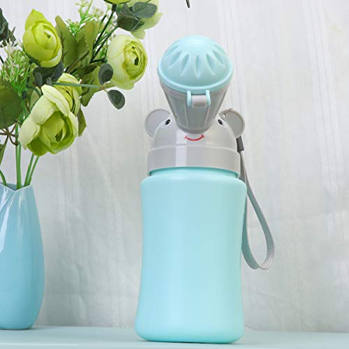TOYANDONA Cute Portátil de Emergencia Orinal Baño Elefante Botella de Orina Taza para Niños Camping Viaje en Coche Exterior (Verde)