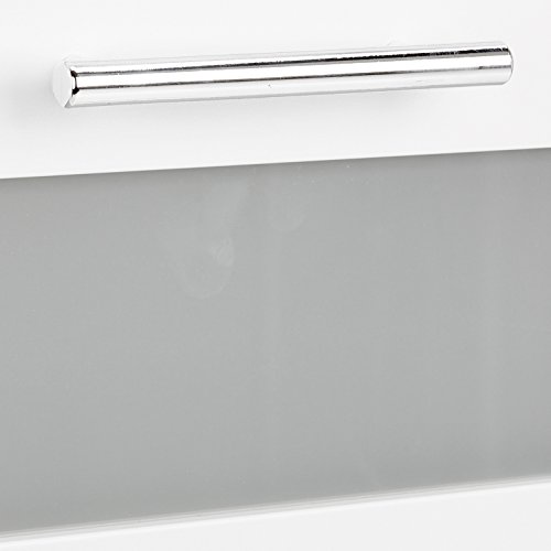 trendteam smart living Cuarto de baño Armario Cómoda Florida, 35 x 89 x 33 cm en blanco con cajones y mucho espacio