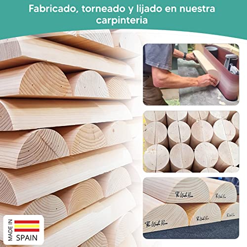 Tronco propioceptivo con Winner FLOW . FABRICACIÓN PROPIA. Hecho en 1 sola pieza. Medidas oficiales 49.5 x 17 x 7,5 en madera de pino, para hipopresivos, 5p, eutonia, woodroller, logsurf