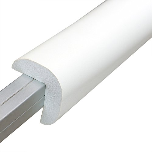 TUKA 5M Protector Borde + 8 Protectores Esquina Anti-Golpe Suave Espuma Kits, Forma de L para Mesa Borde y Esquina, anticolisión Tira para Seguridad Bebés y niños, Off Blanco, TKD7000-set Off White