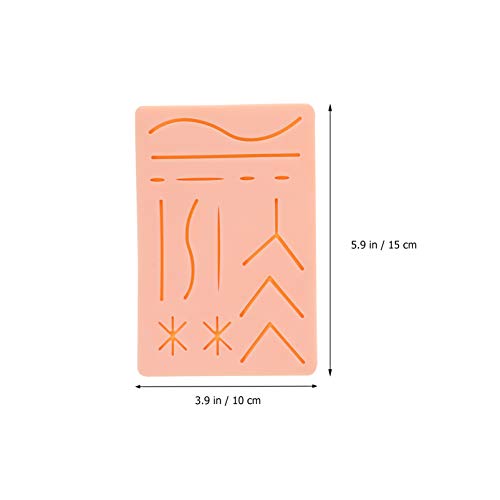 UKCOCO Kit de Práctica de Sutura para Estudiantes de Medicina- Almohadilla de Costura de Silicona Portátil con Heridas Precortadas Y Varios Hilos de Sutura Y Agujas Almohadilla de Sutura