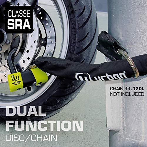 URBAN U75 Candado Antirrobo Disco Moto Alta Seguridad Homologado SRA, Mini U 18mm