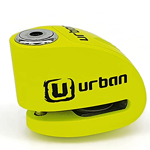 URBAN UR906X Candado Antirrobo Moto Disco Alarma 120 dB, ON/OFF Sonido, 6mm Universal, Moto Scooter Bici eléctrica Patinete, Impermeable
