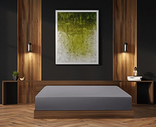 Utopia Bedding Sabana Bajera 135x190 - Gris - Bolsillo Profundo - Microfibra Cepillada (Cama 135)