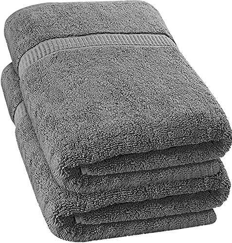 Utopia Towels - 2 Toallas de baño Grandes (90 x 180 cm, Gris)