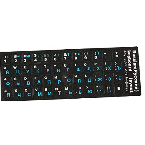uu19ee Estándar Impermeable Ruso Idioma Pegatinas Teclado Diseño con Letras De Botón Alfabeto para Ordenador Teclado Película Protectora