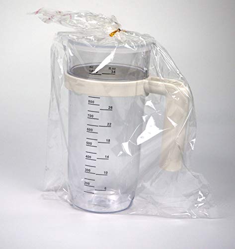 Vaso batidora 1 litro, Plástico, transparente, Jarra medidora traslucida, Vaso medidor, 205mm x 75 mm, Universal