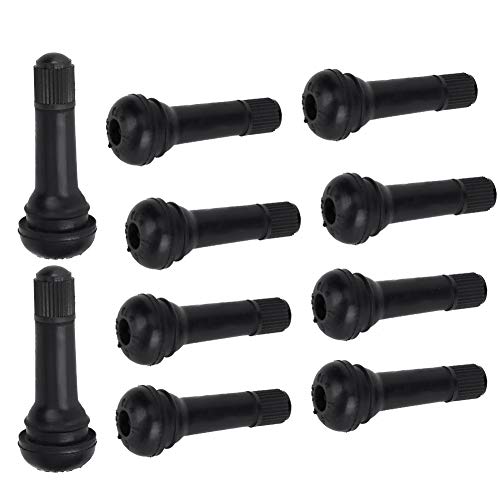 Vástago de Válvula, 10Pcs TR414 Vástago de Válvulas de Neumático a Presión de Rueda Vástago con Tapa Antipolvo sin Núcleo de Válvula para ATV Motocicletas Automóviles Bicicletas