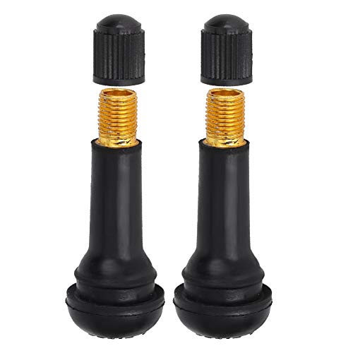 Vástago de Válvula, 10Pcs TR414 Vástago de Válvulas de Neumático a Presión de Rueda Vástago con Tapa Antipolvo sin Núcleo de Válvula para ATV Motocicletas Automóviles Bicicletas