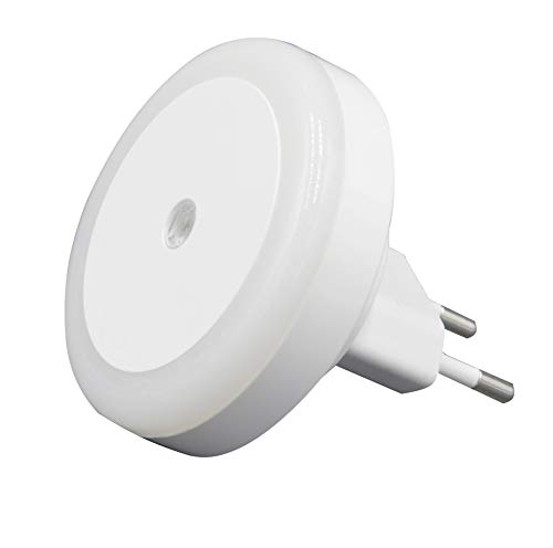 Velamp Drop Punto Interruptor crepuscular. 2 LED, luz Suave, Ideal para el Dormitorio, un Pasillo Integrata, 0.5 W, Blanco