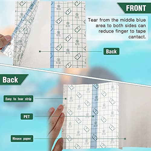Vendaje Transparente Impermeable Cinta Adhesiva Heridas Vendaje 10cm x 10m Vendaje para Tatuajes para Reparación del Tatuaje y Protege la Herida Anti-alérgica Transparente Impermeable (10cmx10m)