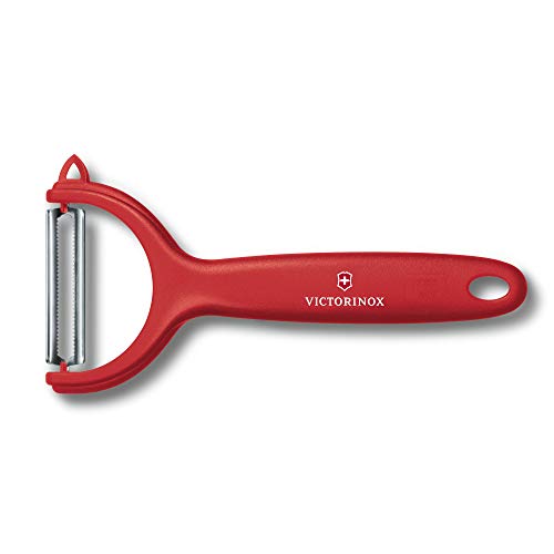 Victorinox Pelador de tomate y kiwi, con filo dentado y corte bidireccional, inoxidable, apto para el lavavajillas y de color rojo