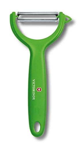 Victorinox Pelador de tomate y kiwi, con filo dentado y corte bidireccional, inoxidable, apto para el lavavajillas y de color verde