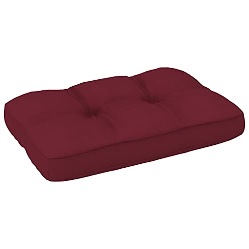 vidaXL Cojín para Sofá de Palets Asiento Silla Respaldo Jardín Patio Balcón Terraza Exterior Suave Cómodo Decoración Vino Tinto 60x40x12 cm
