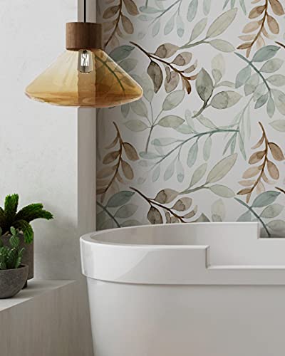 Vinilo Adhesivo para Muebles y Pared, 40 x 200 cm, Hojas de Primavera, Multicolor, VNL-102
