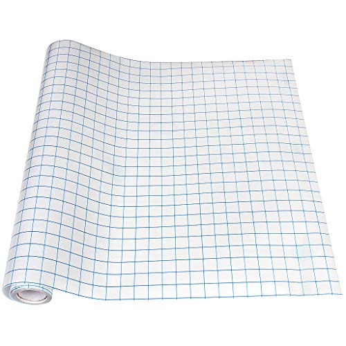 Vinilo Transferencia con Cuadrícula de Alineación Azul, Rollo de Cinta de Transferencia Para Tazas y Decoraciones de 12 pulgadas x 9,84 pies (30 cm x 300 cm)