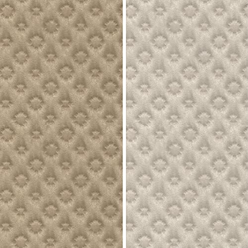 Vipalia Protector Funda Sillon Relax. Cubre Sofa 1 Plaza. Cubre Sillon reclinable Acolchado Reversible. Fundas para Sofa Antimanchas. Circulos. Color Beige - Marfil. Cubre Sofa 1 Plaza/Relax 55 cm