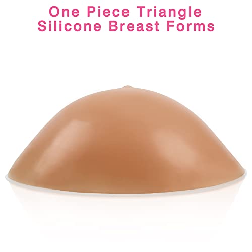 Vollence 1 pieza copa B triángulo de silicona pecho forma Senos de silicona Formas falso pecho para Crossdresser Mastectomía transgénero
