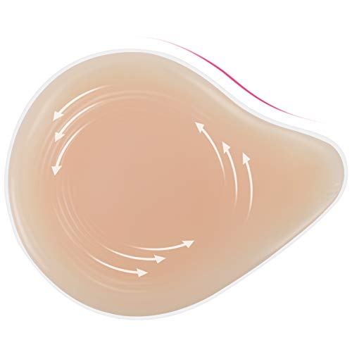 Vollence Almohadilla de sujetador cóncava de prótesis de mastectomía para mujeres con formas de pecho de silicona lateral de una pieza