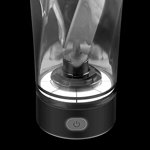 VOLTRX mezclador de proteinas eléctrica, Hecho con Tritan - Sin BPA - Vaso shaker portable vortex de 24oz(700ml)/ Botella mezcladora recargable USB para batidos de proteínas (Negro)
