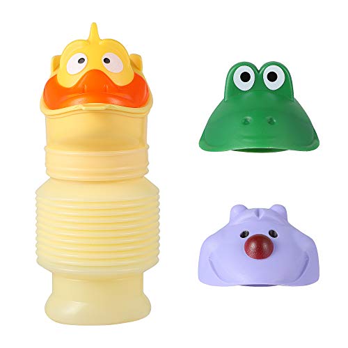 vorcool portátil dibujos animados Niños Unisex orinal Viaje Urinario Auto WC pee (Amarillo)