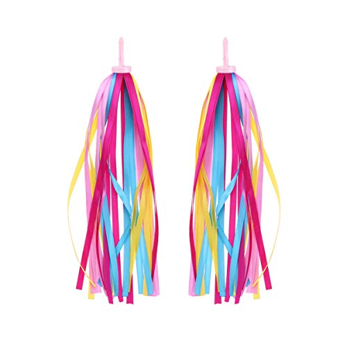 VOSAREA 2pcs Bicicleta Streamer Scooter Streamer Accesorios de Bicicleta para niños Borla de Cinta para manillares de Bicicleta, Multicolor