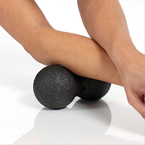 vosarea bola de masaje a la cacahuete Yoga Músculo fisioterapia pelotas masajeador de la columna vertebral para los músculos Maux tensión relieve 2 piezas (negro)