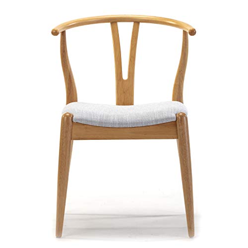 VS Venta-stock Pack 2 sillas Rustic Color Roble, Madera Maciza, 55 cm (Largo) 54,5 cm (Profundo) 76 cm (Alto)