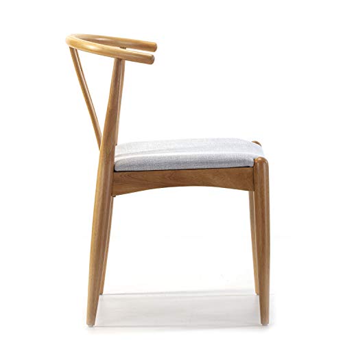VS Venta-stock Pack 2 sillas Rustic Color Roble, Madera Maciza, 55 cm (Largo) 54,5 cm (Profundo) 76 cm (Alto)