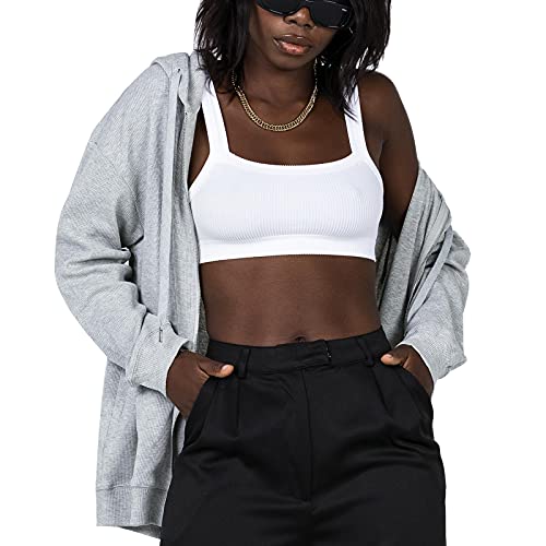 WangsCanis Sudaderas con capucha para mujer, sudaderas con capucha, sudadera con capucha, chaqueta con cordón con bolsillos, camiseta de manga larga con cremallera y capucha (gris, talla M)