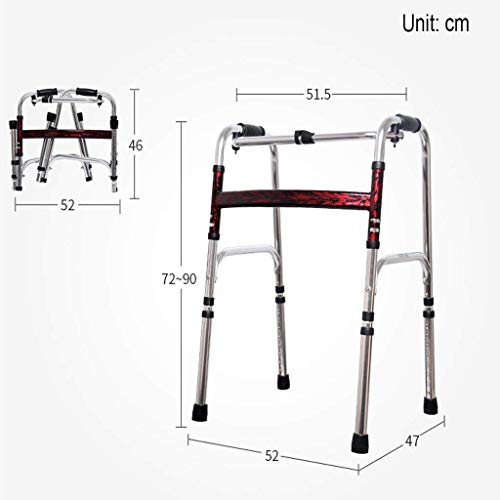 WANGXIAOLINshouzhang De pie rehabilitación Plegable Vertical Walker Ligero Plegable fácil Llevar Marco Muleta Barandilla con Estilo Muleta Marcha asistida Hermosa (Color : Blue)