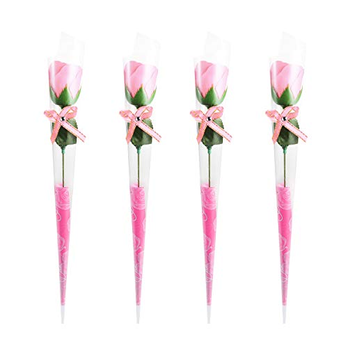 Weiye - 38 pcs de jabón Rosa de Flores - Flora aromática jabón de Flor de Rosa - jabón de Aceite Esencial de Planta, Regalo para Aniversario/cumpleaños/Boda/día de San Valentín