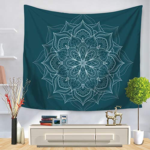 WERT Mandala Tapiz Colgante de Pared Playa de Arena Manta Alfombra Tienda de campaña Colchón de Viaje Tapiz Bohemio para Dormir A18 150x130cm