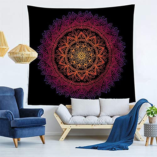 WERT Mandala Tapiz Colgante de Pared Playa de Arena Manta Alfombra Tienda de campaña Colchón de Viaje Tapiz Bohemio para Dormir A18 150x130cm