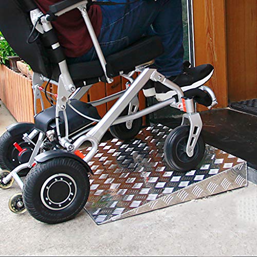Wheelchair Ramp AleacióN De Aluminio De Alta Resistencia Rampa De Umbral De Movilidad Rampa De Acceso para Sillas De Ruedas Rampa De Entrada PortáTil - 4 TamañOs Disponibles