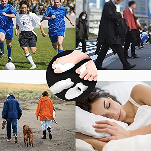 Whooo Corrector De Juanetes para Noche y Día,8 Correctores de Gel Para el Dedo Gordo del Pie, almohadillas de juanetes, férula de bici, botie, protector, Protección de Juanetes y Hallux