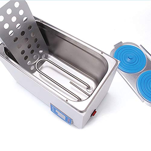 WIDIMS Baño de Agua de Laboratorio termostático con Pantalla Digital Calentador de laboratori Revestimiento de Acero Inoxidable Resistente a la corrosión con 2 Aberturas 3,25-6,86L