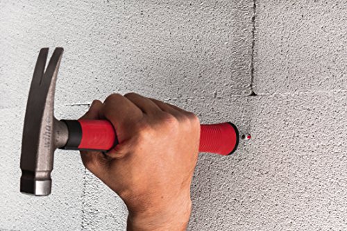 Wiha 42071 Electrician's, Head Weight 300 g, with Hammer Claws, for in Confined, Working Environment 300g Martillo de Carpintero, Rosso, Set de 4 Piezas