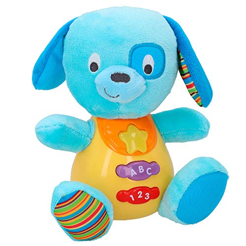 winfun - Peluche luces y sonidos, Peluche musical, Primera infancia, Juguetes interactivos musicales, Peluche interactivo Perrito, Juguetes bebé 6 meses, Peluche bebé, Perrito peluche (85175)