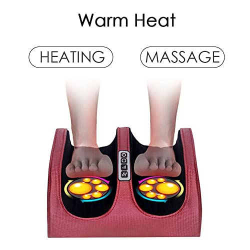 WM-MSMY Masajeador De Pies Masaje Pie Maquina con Deep Shiatsu Kneading, Ejercitador De Piernas 3 Niveles De Ajuste De Intensidad 4 Cabezales De Masaje Plantar Función De Calor Fácil De Usar