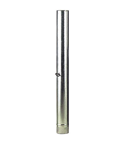 WOLFPACK LINEA PROFESIONAL 22010075 Wolfpack Tubo Acero Galvanizado, Ideal Estufas de Leña, Chimenea, Alta Resistencia, Conducto Humos, Ø 100 mm con llave
