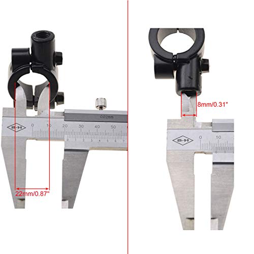 WOOSTAR Manillar Riser 22mm Espejos Laterales Moto 8mm con Hilo Convertidor Tornillos M8 a M10 Reemplazo para Scooter ATV 4 Wheeler Quad Pocket Pit Bike Paquete de 2 (060 Tipo)